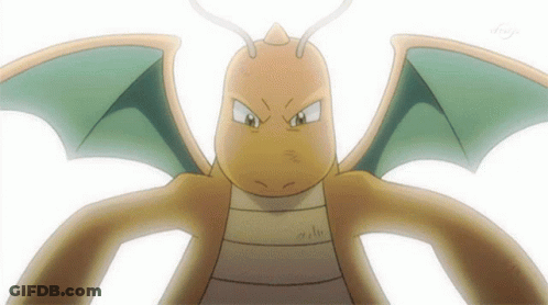 Cartoon Dragon With Wings Looking Serious GIF