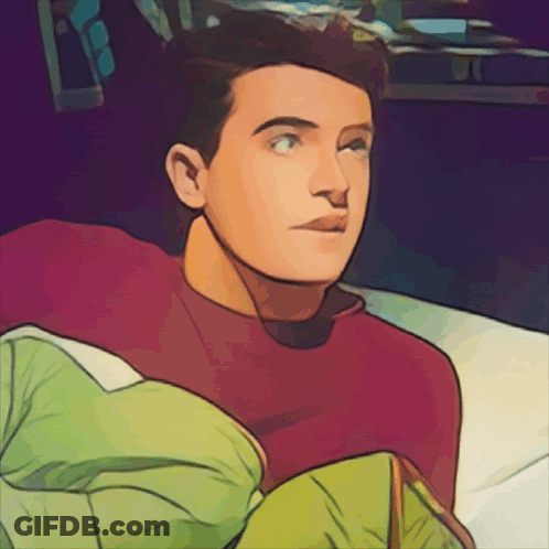 Cartoon Drawing Of Man In Red Sweater GIF