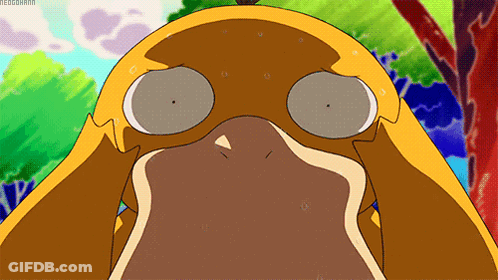 Cartoon Duck Face With Megghana Watermark GIF