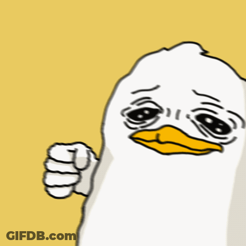 Cartoon Duck Giving Fist Bump GIF