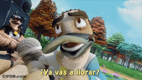 Cartoon Duck Holding Microphone Ya Vas A Llorar GIF