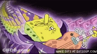 Cartoon Duck In Party Hat Holding Unrivaled Flag GIF