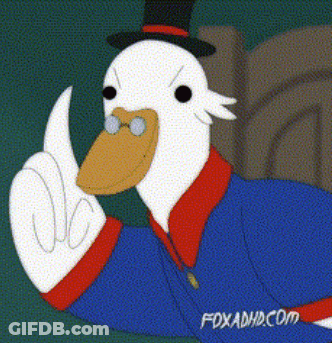 Cartoon Duck In Top Hat Giving Thumbs Up GIF