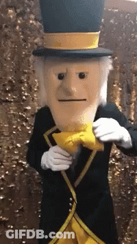 Cartoon Duck In Top Hat Saying Waaaake Waaaake Waaaake GIF