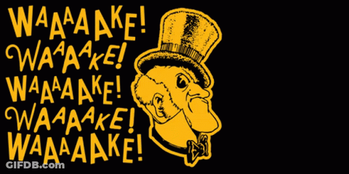 Cartoon Duck In Top Hat Saying Waaaake Waaaake Waaaake Waaaake Waaaake Waaaake GIF