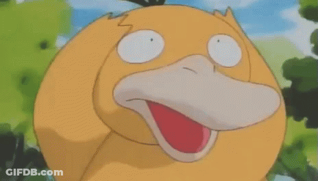 Cartoon Duck Mouth Open Eyes Closed GIF