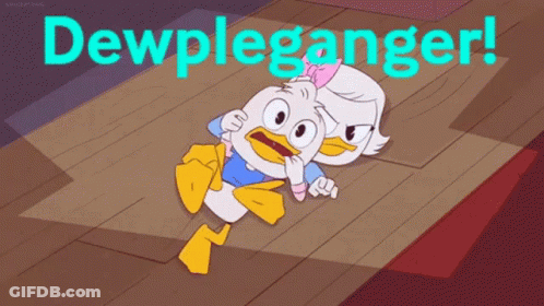 Cartoon Duck Saying Dewpleganger GIF