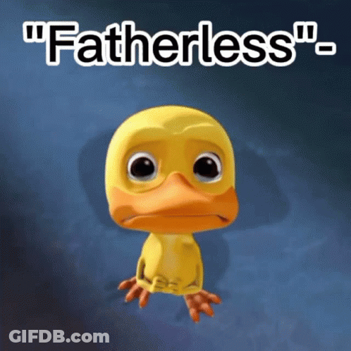 Cartoon Duck Saying Fatherless GIF