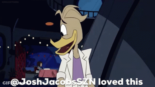 Cartoon Duck Saying Joshjacobszn Loved This GIF