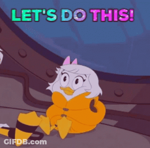 Cartoon Duck Saying Lets Do This GIF
