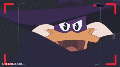 Cartoon Duck Saying Lets Get Dangerous GIF