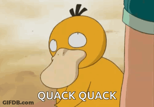 Cartoon Duck Saying Quack Quack GIF
