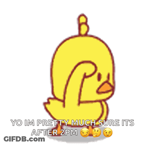 Cartoon Duck Saying Yo It's After 2 PM GIF