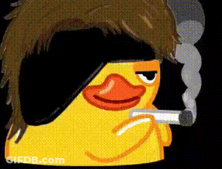 Cartoon Duck Smoking Cigarette GIF