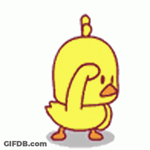 Cartoon Duck Standing And Scratching Head GIF