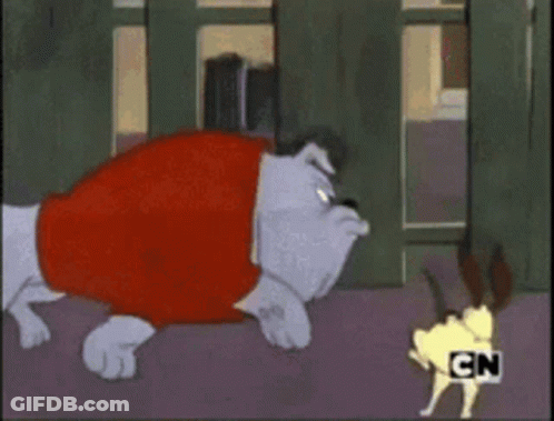 Cartoon Duck Standing In Snow With House GIF