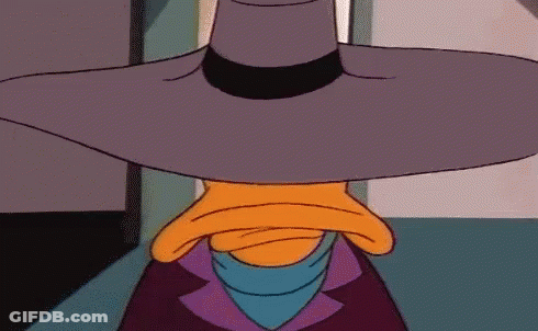 Cartoon Duck Wearing Hat And Scarf GIF