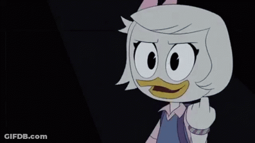 Cartoon Duck With Backpack Giving Fist Bump GIF