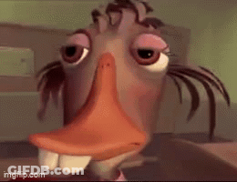 Cartoon Duck With Big Teeth GIF