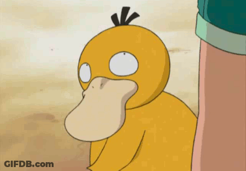 Cartoon Duck With Long Beak Eating GIF