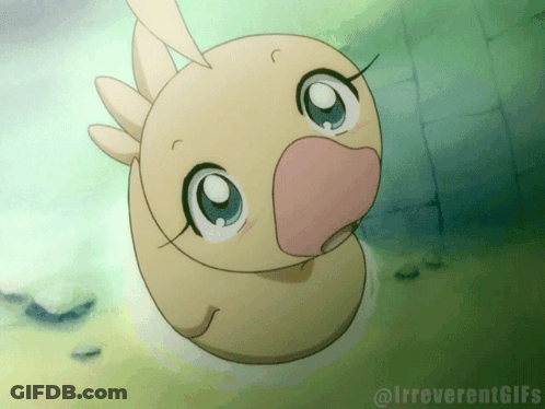 Cartoon Duck With Pink Beak GIF
