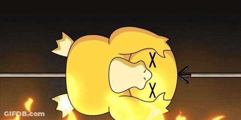 Cartoon Duck With X Eyes GIF