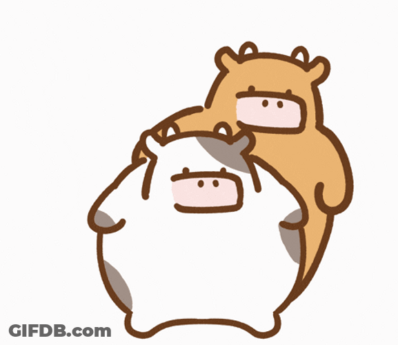 Cartoon Duo Moo Dancing GIF