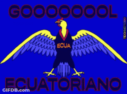 Cartoon Eagle With Ecua On Chest GIF