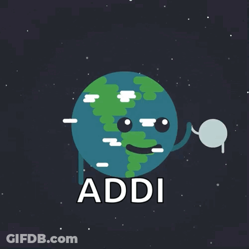 Cartoon Earth Saying Addi GIF