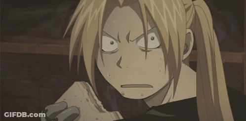 Cartoon Eating Bread Surprised GIF