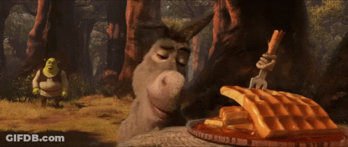 Cartoon Eating French Fries With Fork GIF