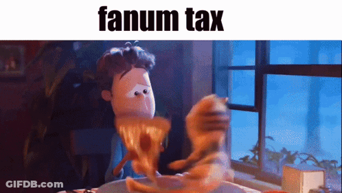 Cartoon Eating Pizza Fanum Tax GIF