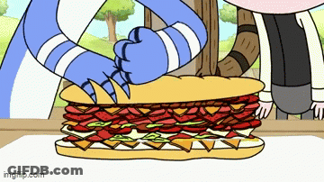 Cartoon Eating Sandwich Imgflip Watermark GIF
