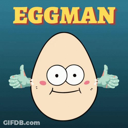 Cartoon Egg Thumbs Up Saying Eggman GIF