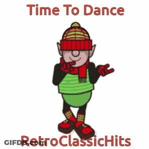 Cartoon Elf Dancing Time To Dance GIF