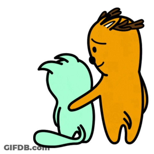 Cartoon Empathy Back Pat GIF