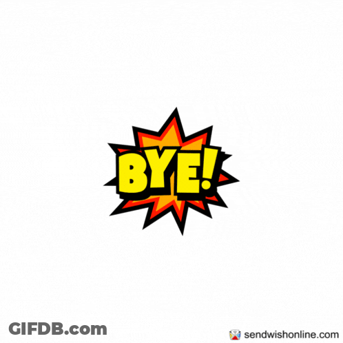 Cartoon Explosion Saying Bye GIF