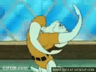 Cartoon Explosion With Blue Sky And Clouds GIF
