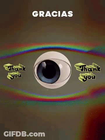 Cartoon Eye Saying Thank You GIF