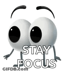 Cartoon Eyes With Arms And Legs Stay Focus GIF