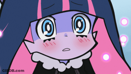 Cartoon Face Close Up With Blue Eye GIF