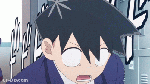 Cartoon Face Close Up With Letter T GIF