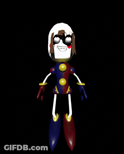 Cartoon Face On Black Background GIF