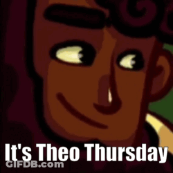 Cartoon Face Saying It's Theo Thursday GIF