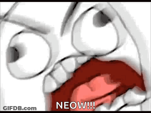 Cartoon Face Sticking Out Tongue Saying Neow GIF