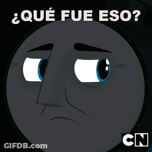 Cartoon Face With Blue Eyes Que Fue Eso GIF