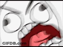 Cartoon Face With Red Tongue Sticking Out GIF