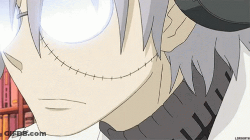 Cartoon Face With Stitches Close Up GIF