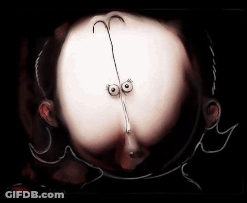 Cartoon Face With Tear GIF