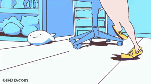 Cartoon Feet Wearing Yellow Shoes GIF